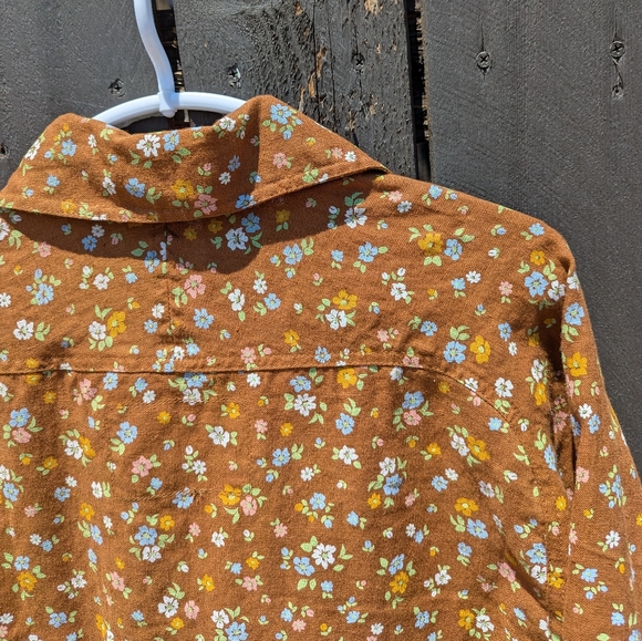 Oversized Button-Up Linen Shirt, "Livorno 2", Not Perfect Linen, M, Rustic Brown - Picture 2 of 16